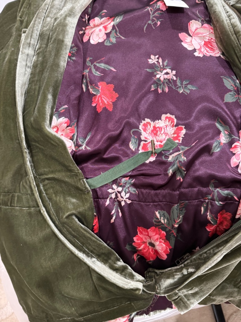 Sundance olive green velvet jacket - Picture 6 of 6